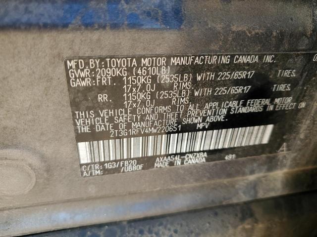 Photo 12 VIN: 2T3G1RFV4MW220651 - TOYOTA RAV4 LE 