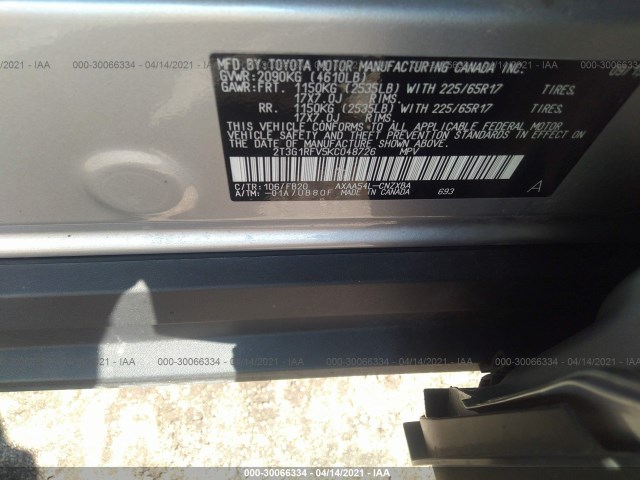 Photo 8 VIN: 2T3G1RFV5KC048726 - TOYOTA RAV4 