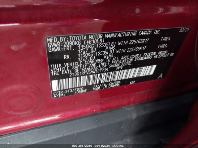 Photo 8 VIN: 2T3G1RFV5MW187739 - TOYOTA RAV4 