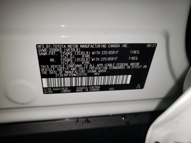 Photo 9 VIN: 2T3G1RFV5MW229150 - TOYOTA RAV4 LE 