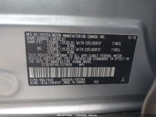 Photo 8 VIN: 2T3G1RFV6LC079856 - TOYOTA RAV4 