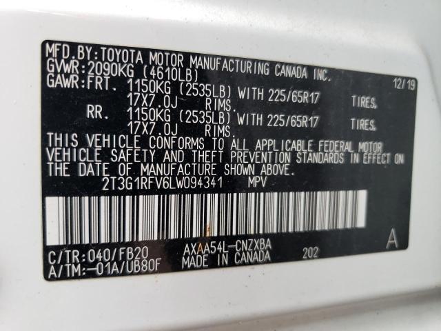 Photo 12 VIN: 2T3G1RFV6LW094341 - TOYOTA RAV4 LE 