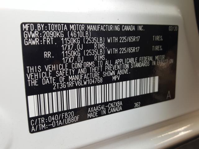 Photo 9 VIN: 2T3G1RFV6LW104768 - TOYOTA RAV4 LE 