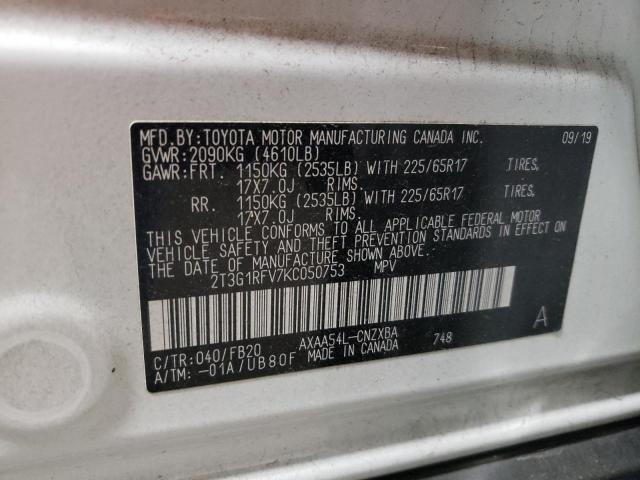 Photo 9 VIN: 2T3G1RFV7KC050753 - TOYOTA RAV4 LE 