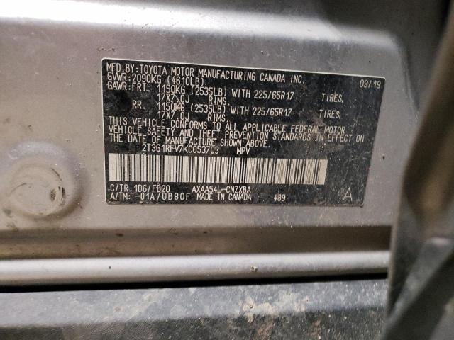 Photo 12 VIN: 2T3G1RFV7KC053703 - TOYOTA RAV4 LE 