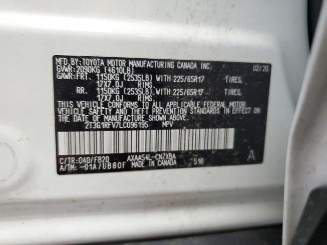 Photo 12 VIN: 2T3G1RFV7LC096195 - TOYOTA RAV4 LE 