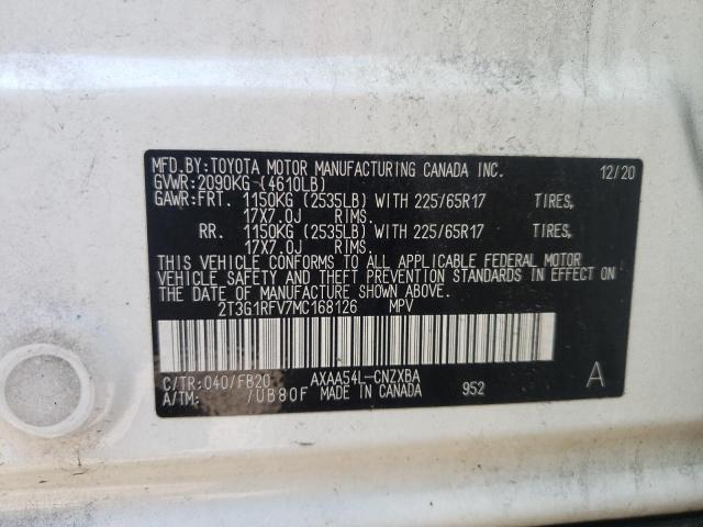 Photo 12 VIN: 2T3G1RFV7MC168126 - TOYOTA RAV4 