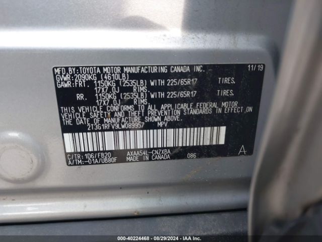 Photo 8 VIN: 2T3G1RFV9LW089957 - TOYOTA RAV4 