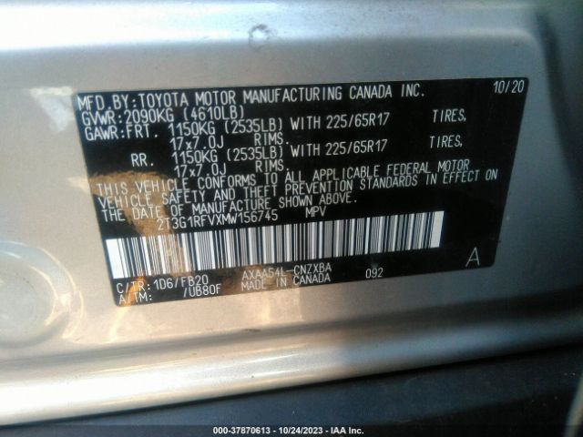 Photo 8 VIN: 2T3G1RFVXMW156745 - TOYOTA RAV4 