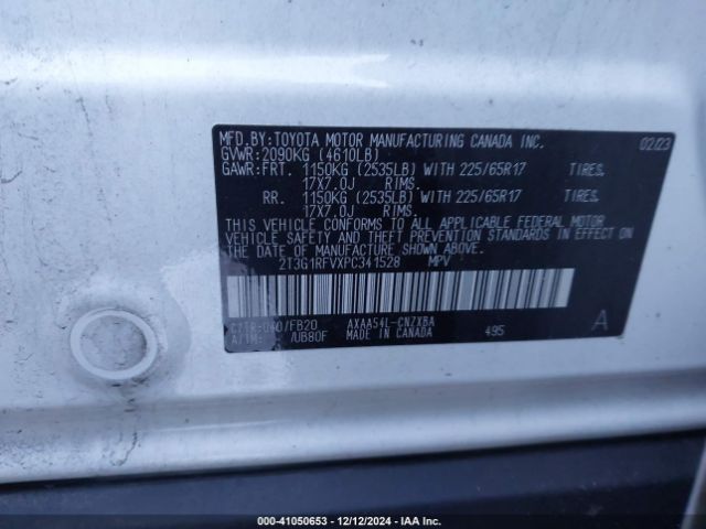 Photo 8 VIN: 2T3G1RFVXPC341528 - TOYOTA RAV4 