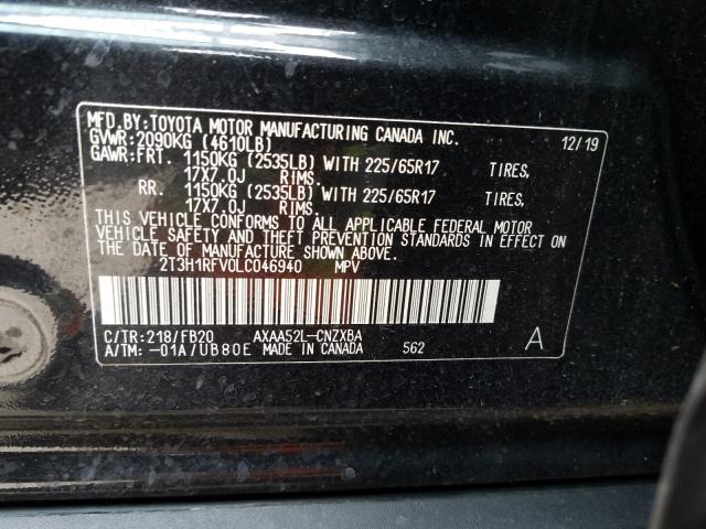 Photo 9 VIN: 2T3H1RFV0LC046940 - TOYOTA RAV4 LE 