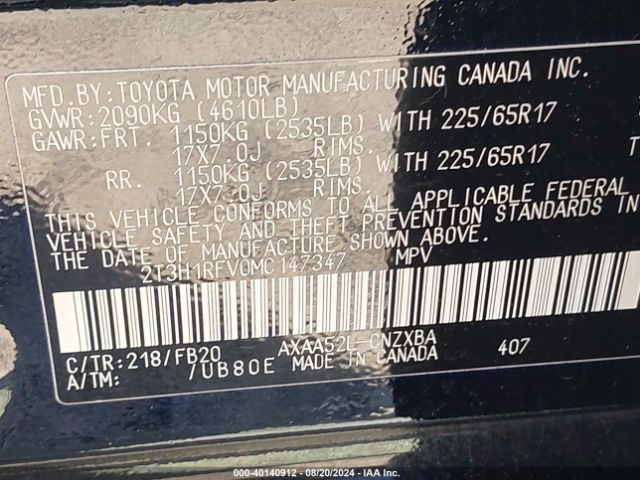 Photo 8 VIN: 2T3H1RFV0MC147347 - TOYOTA RAV4 