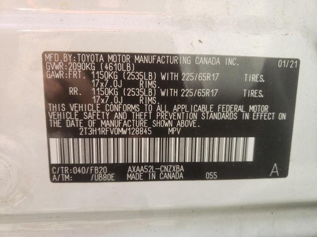 Photo 9 VIN: 2T3H1RFV0MW128845 - TOYOTA RAV4 LE 