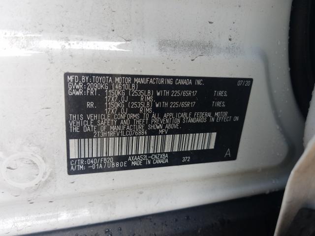 Photo 9 VIN: 2T3H1RFV1LC076884 - TOYOTA RAV4 LE 