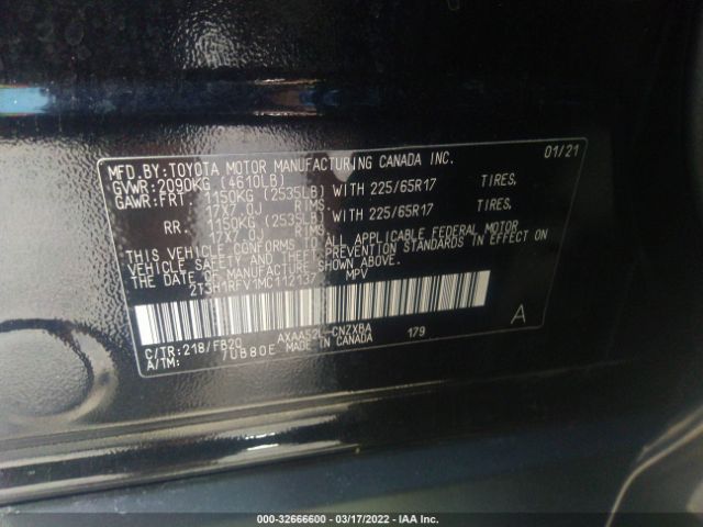 Photo 8 VIN: 2T3H1RFV1MC112137 - TOYOTA RAV4 