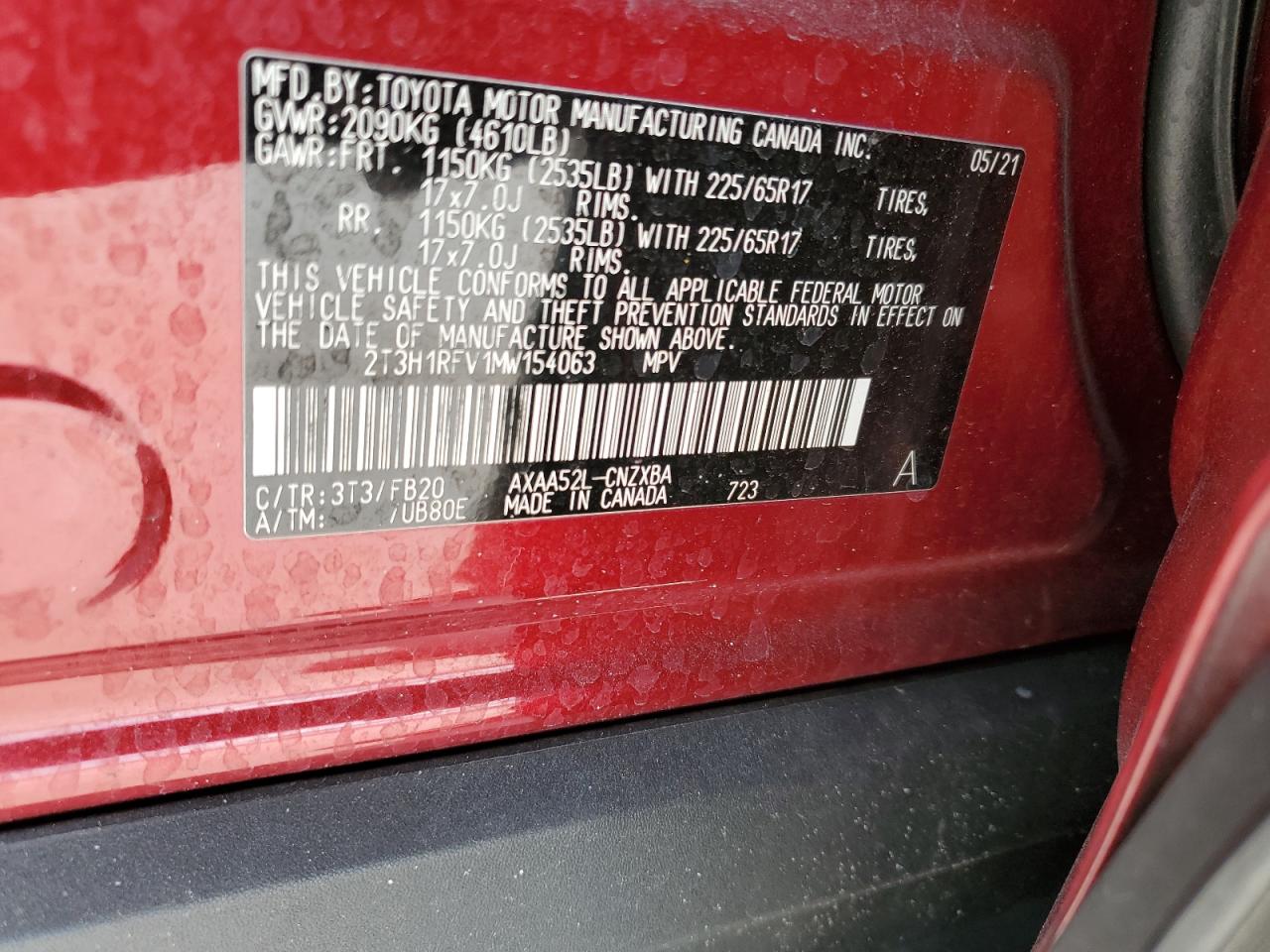 Photo 12 VIN: 2T3H1RFV1MW154063 - TOYOTA RAV 4 