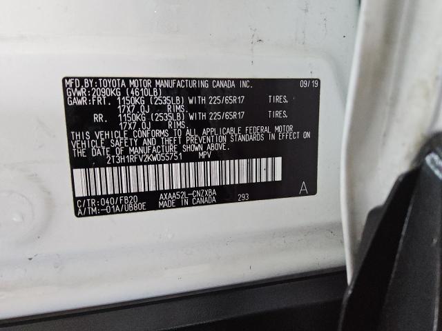 Photo 10 VIN: 2T3H1RFV2KW055751 - TOYOTA RAV4 LE 