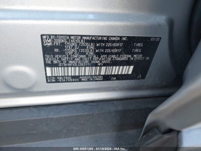 Photo 8 VIN: 2T3H1RFV2LC063111 - TOYOTA RAV4 