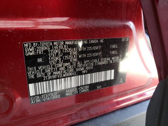 Photo 9 VIN: 2T3H1RFV2LW089643 - TOYOTA RAV4 LE 