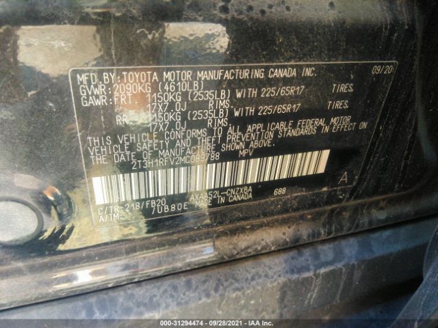 Photo 8 VIN: 2T3H1RFV2MC089788 - TOYOTA RAV4 