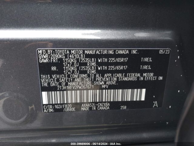 Photo 8 VIN: 2T3H1RFV2PW267671 - TOYOTA RAV4 