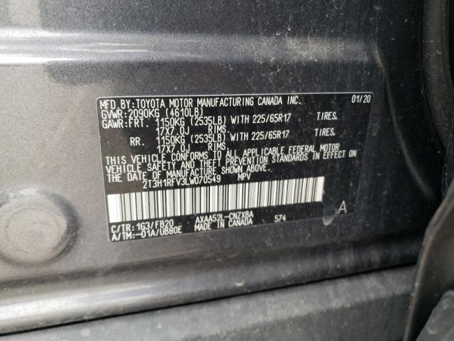 Photo 11 VIN: 2T3H1RFV3LW070549 - TOYOTA RAV4 LE 