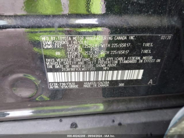 Photo 8 VIN: 2T3H1RFV3LW077355 - TOYOTA RAV4 