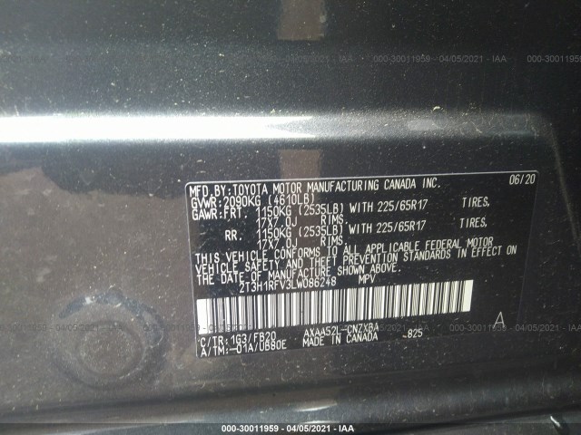 Photo 8 VIN: 2T3H1RFV3LW086248 - TOYOTA RAV4 