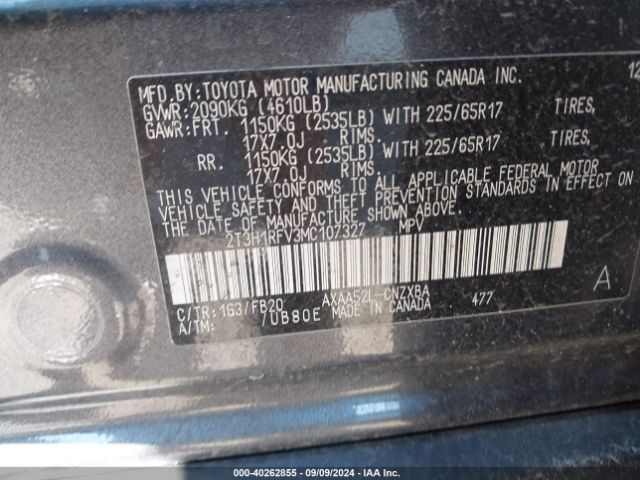 Photo 8 VIN: 2T3H1RFV3MC107327 - TOYOTA RAV4 