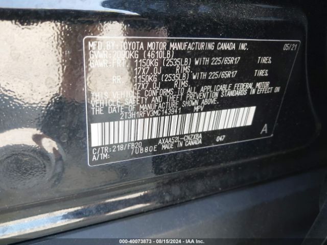 Photo 8 VIN: 2T3H1RFV3MC143941 - TOYOTA RAV4 