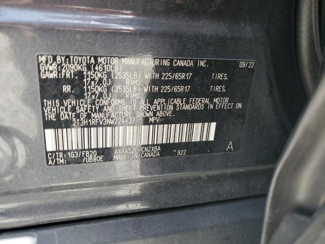 Photo 12 VIN: 2T3H1RFV3NW224437 - TOYOTA RAV4 LE 