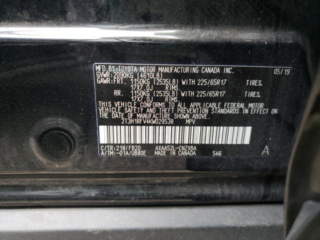 Photo 9 VIN: 2T3H1RFV4KW029538 - TOYOTA RAV4 LE 