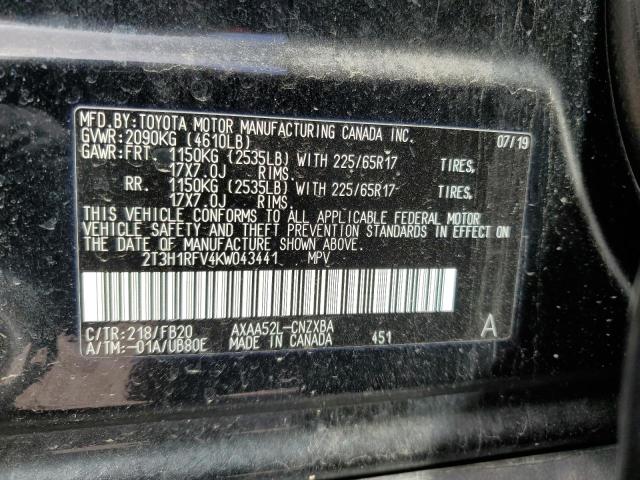 Photo 12 VIN: 2T3H1RFV4KW043441 - TOYOTA RAV4 