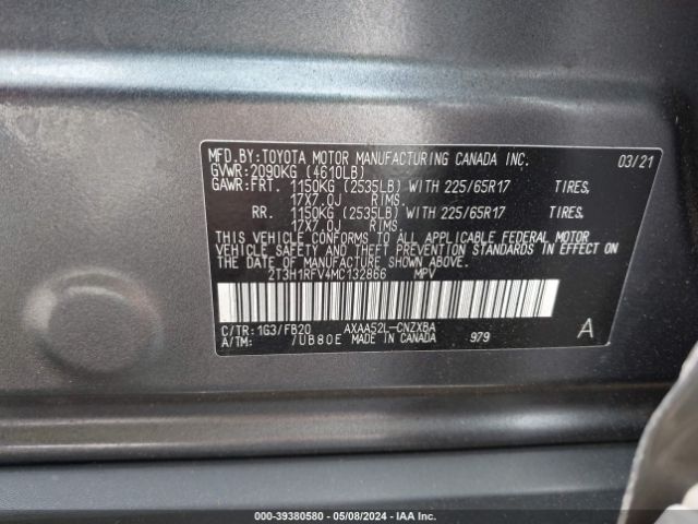 Photo 8 VIN: 2T3H1RFV4MC132866 - TOYOTA RAV4 