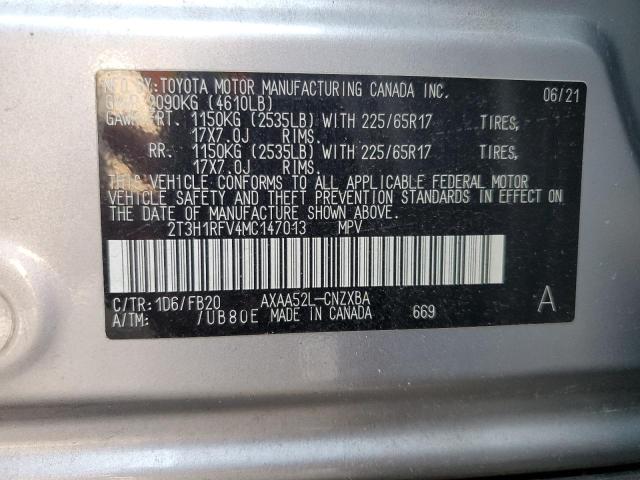 Photo 12 VIN: 2T3H1RFV4MC147013 - TOYOTA RAV4 LE 