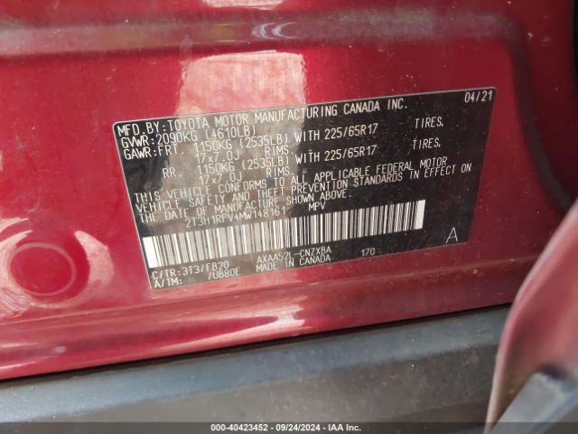 Photo 8 VIN: 2T3H1RFV4MW148161 - TOYOTA RAV4 