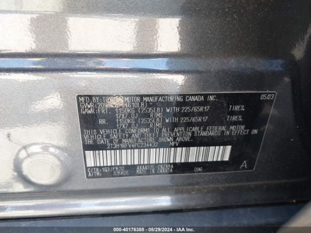 Photo 8 VIN: 2T3H1RFV4PC234432 - TOYOTA RAV4 