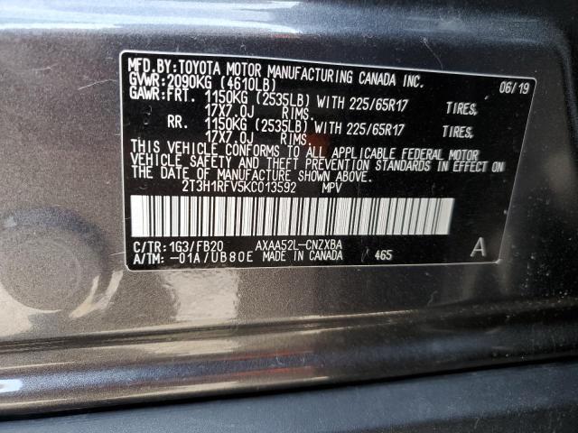 Photo 12 VIN: 2T3H1RFV5KC013592 - TOYOTA RAV4 