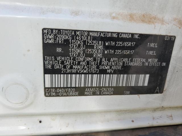 Photo 12 VIN: 2T3H1RFV5KW017673 - TOYOTA RAV4 