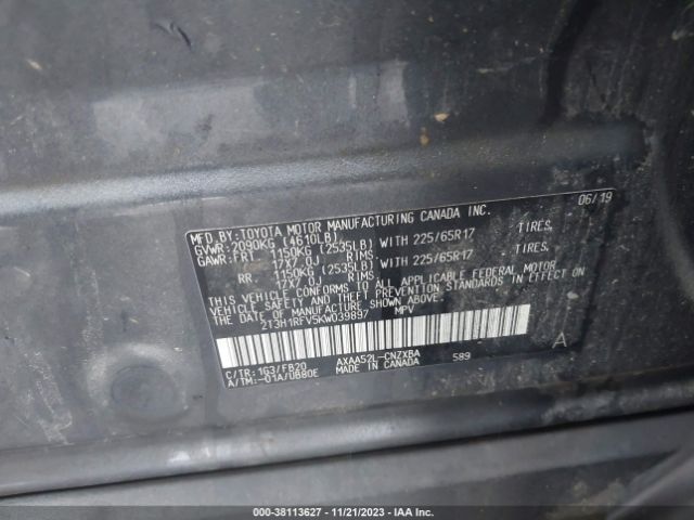 Photo 8 VIN: 2T3H1RFV5KW039897 - TOYOTA RAV4 