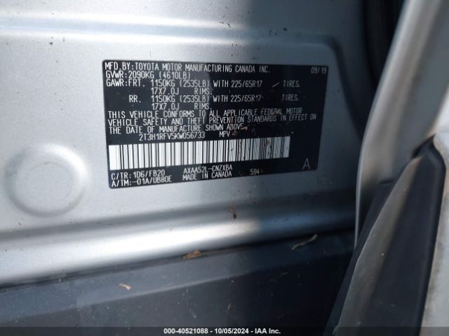 Photo 8 VIN: 2T3H1RFV5KW056733 - TOYOTA RAV4 