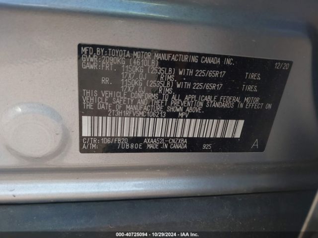 Photo 8 VIN: 2T3H1RFV5MC106213 - TOYOTA RAV4 