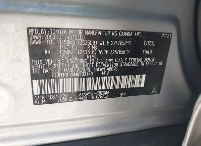 Photo 8 VIN: 2T3H1RFV5MW133443 - TOYOTA RAV4 