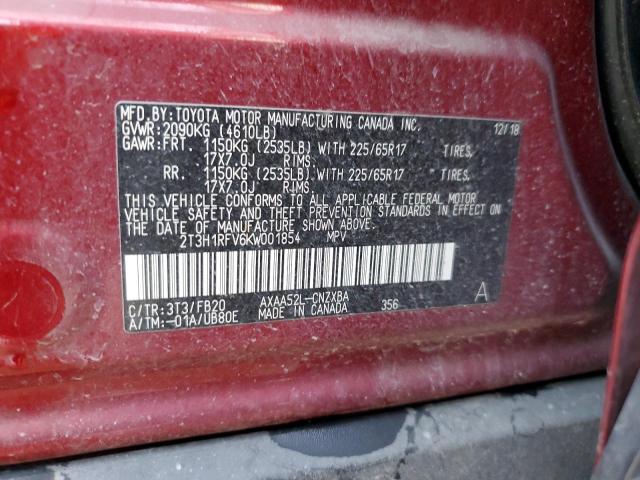 Photo 12 VIN: 2T3H1RFV6KW001854 - TOYOTA RAV4 LE 