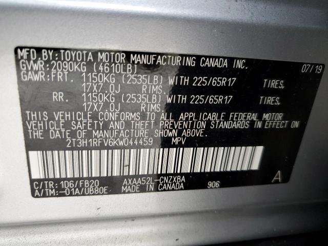 Photo 12 VIN: 2T3H1RFV6KW044459 - TOYOTA RAV4 LE 