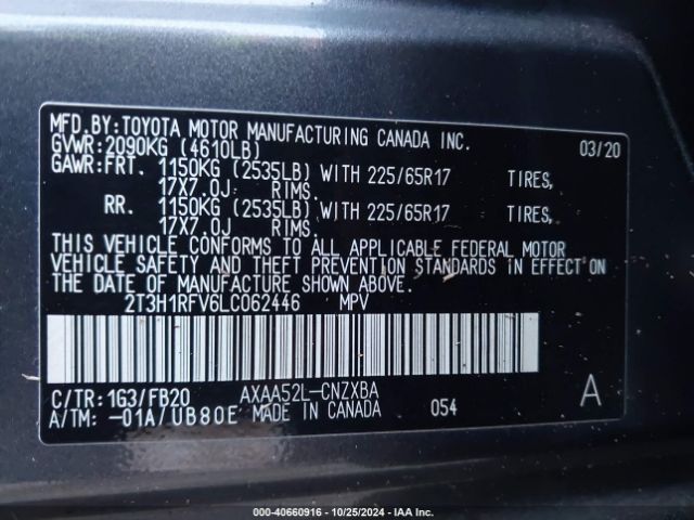 Photo 8 VIN: 2T3H1RFV6LC062446 - TOYOTA RAV4 