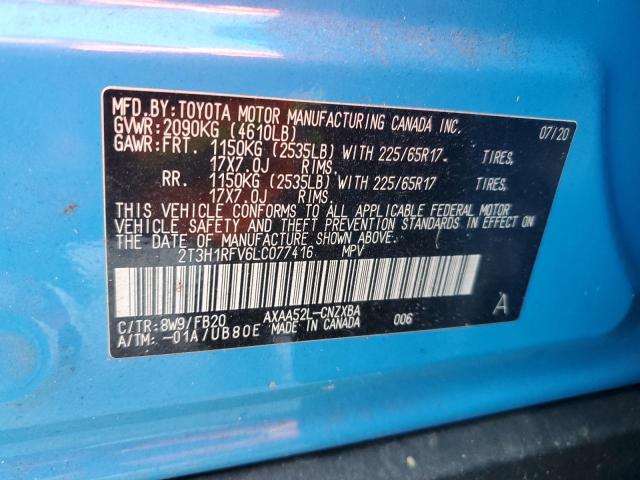 Photo 12 VIN: 2T3H1RFV6LC077416 - TOYOTA RAV4 LE 