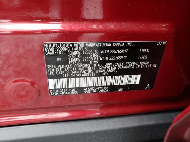 Photo 9 VIN: 2T3H1RFV6LW068343 - TOYOTA RAV4 LE 