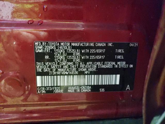 Photo 13 VIN: 2T3H1RFV6MW148596 - TOYOTA RAV4 