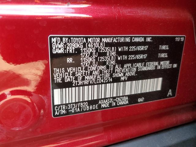 Photo 12 VIN: 2T3H1RFV7LC042514 - TOYOTA RAV4 LE 